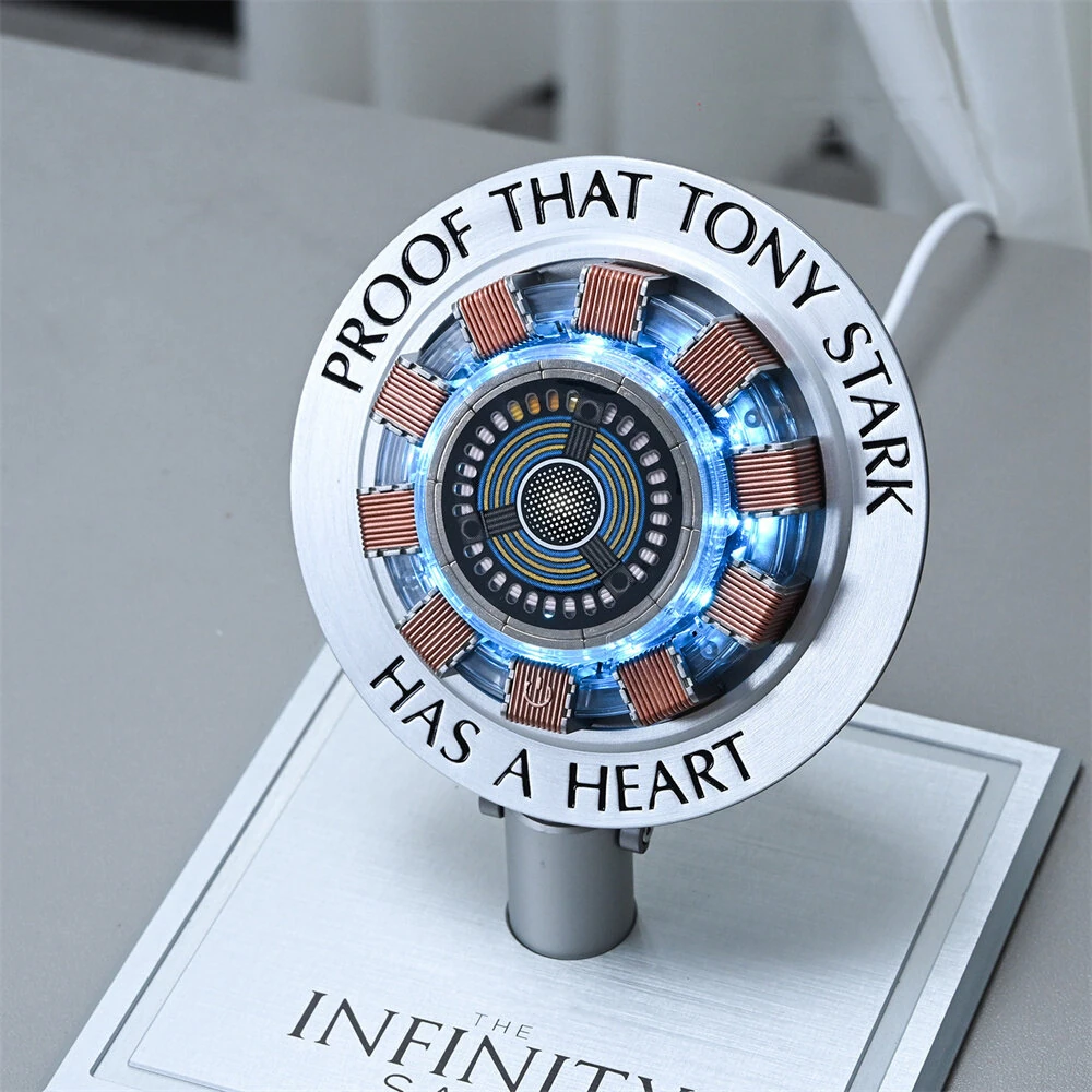 NIKOLATOY Iron Man Heart Wireless Charging Reactor Creative Desktop Ornaments Science Discovery Toys — view 7