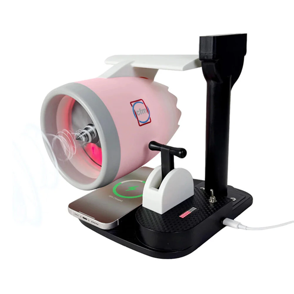 NIKOLATOY New Desktop Aircraft Engine Turbo Fan JetFan Equipped with Wireless Charging and Humidifier Ornaments Decorations Collection Science Discovery Toys — view 3