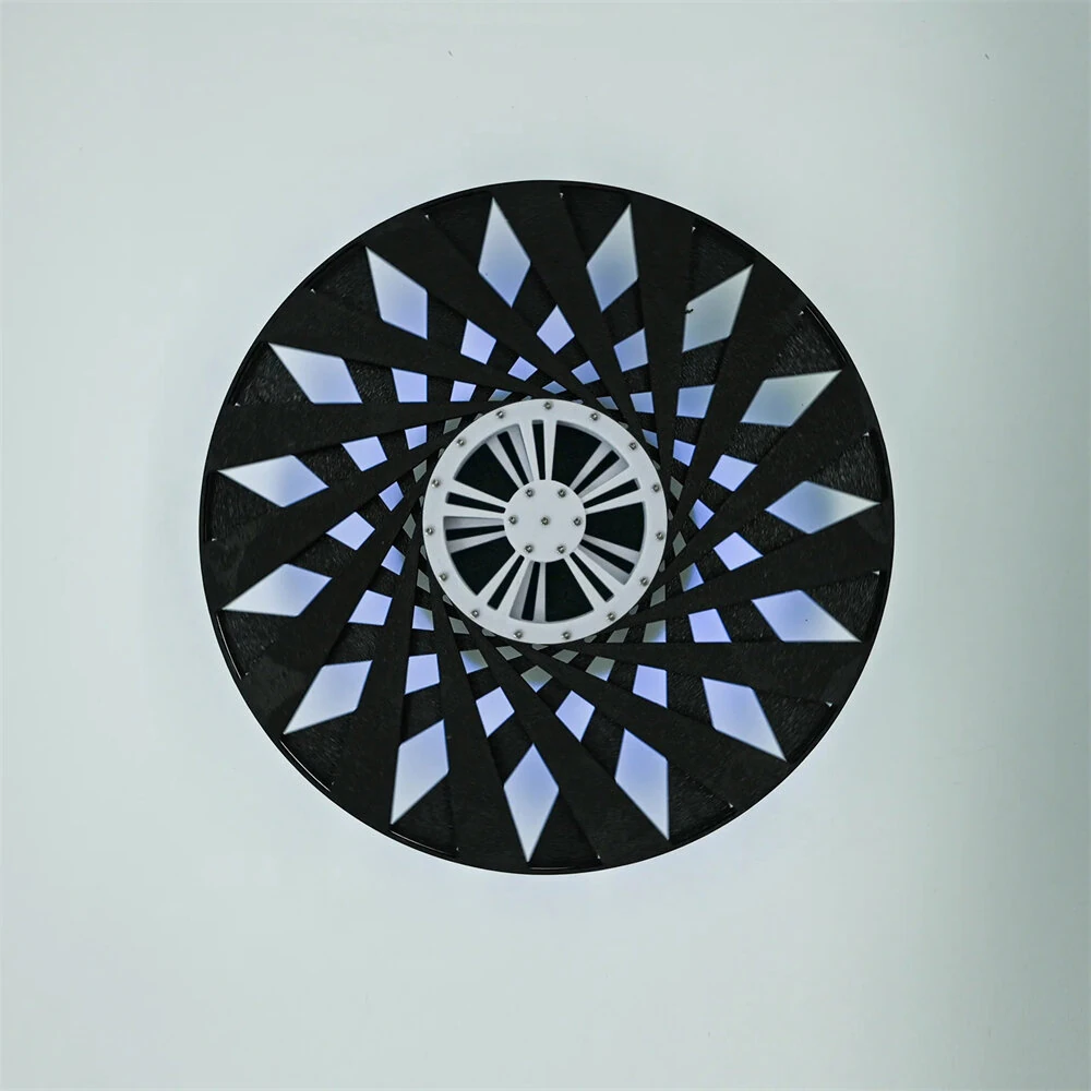 NIKOLATOY Time Travel Visual Arts Creative Desktop Ornaments LED Spiral Art Wall Light