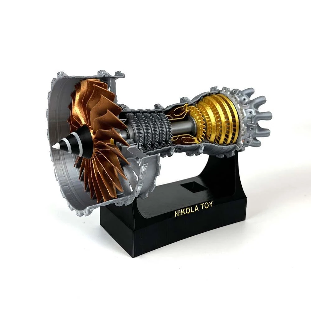 NikolaToy TR900 21cm Small Size Turbofan Engine Model High-Precision Craftsmanship Decorative Ornaments Science Discovery Toys — view 2