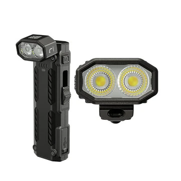 Nitecore EDC09 1600 Lumens EDC Flashlight 102° Rotating Swivel Head 3 Color Temperatures USB-C Rechargeable Magnetic Tail Stainless Steel Body Waterproof