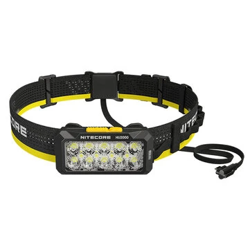 Nitecore HU2000 2000 Lumen Headlamp Compatible With External USB-C Power Sources High Output Split-Type 10 xNiteLab UHE Headlamp Flexible Power Options USB-C Recharge LED Headlight Flashlight