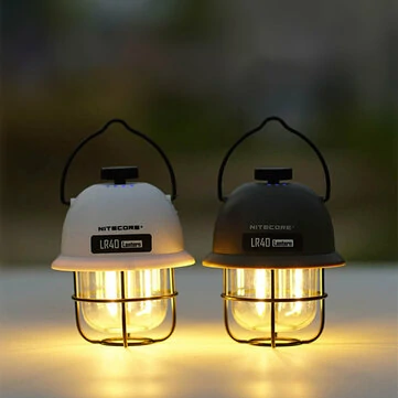 NITECORE LR40 Camping Light USB-C Rechargeable Tent Lantern 100LM Runtime 65 Hours 3 Light Sources — NITECORE