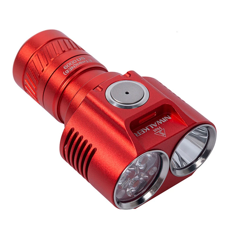 NIWALKER ETmini NE6 Dual Head 3200LM EDC Flashlight With 18350 Battery Type-C USB Rechargeable Multipurpose Mini LED Torch Outdoor Camping Light — NIWALKER