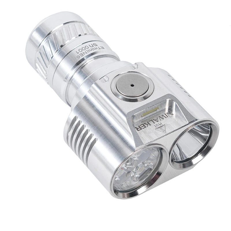 NIWALKER ETmini NE6 Dual Head 3200LM EDC Flashlight With 18350 Battery Type-C USB Rechargeable Multipurpose Mini LED Torch Outdoor Camping Light — view 2