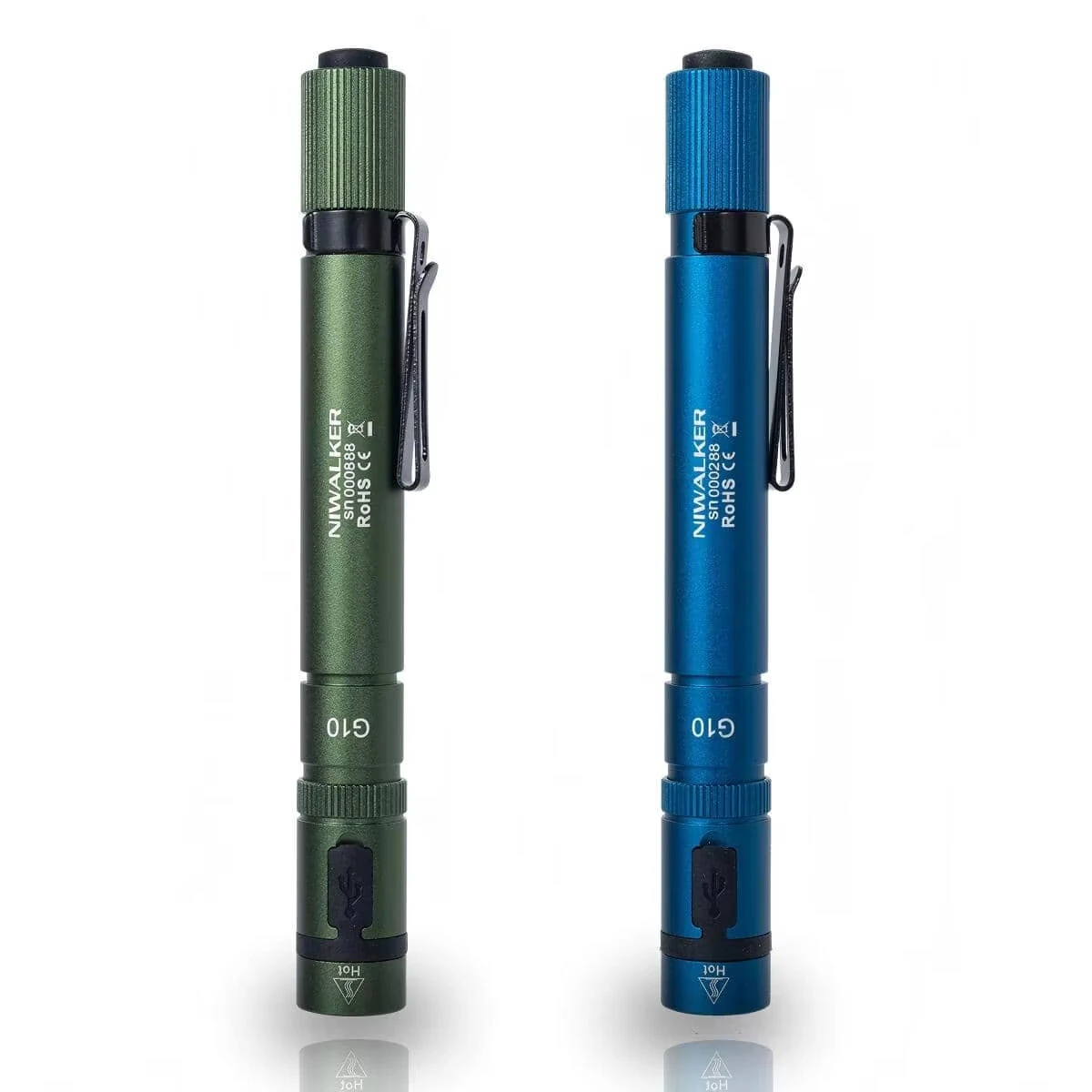 Niwalker NWG10 650 Lumen USB Rechargeable LED Penlight EDC Pocket Flashlight with Bidirectional Clip