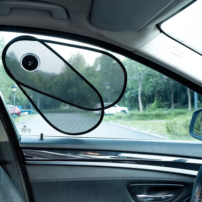 No Block View Car Side Window Sunshade Adjustable Foldable Heat Insulation Anti-glare Side Window Shade — view 2