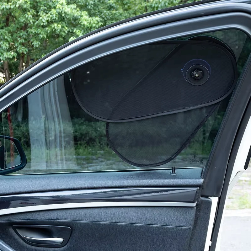 No Block View Car Side Window Sunshade Adjustable Foldable Heat Insulation Anti-glare Side Window Shade — view 5