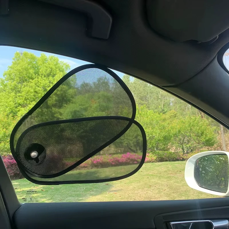 No Block View Car Side Window Sunshade Adjustable Foldable Heat Insulation Anti-glare Side Window Shade — view 7