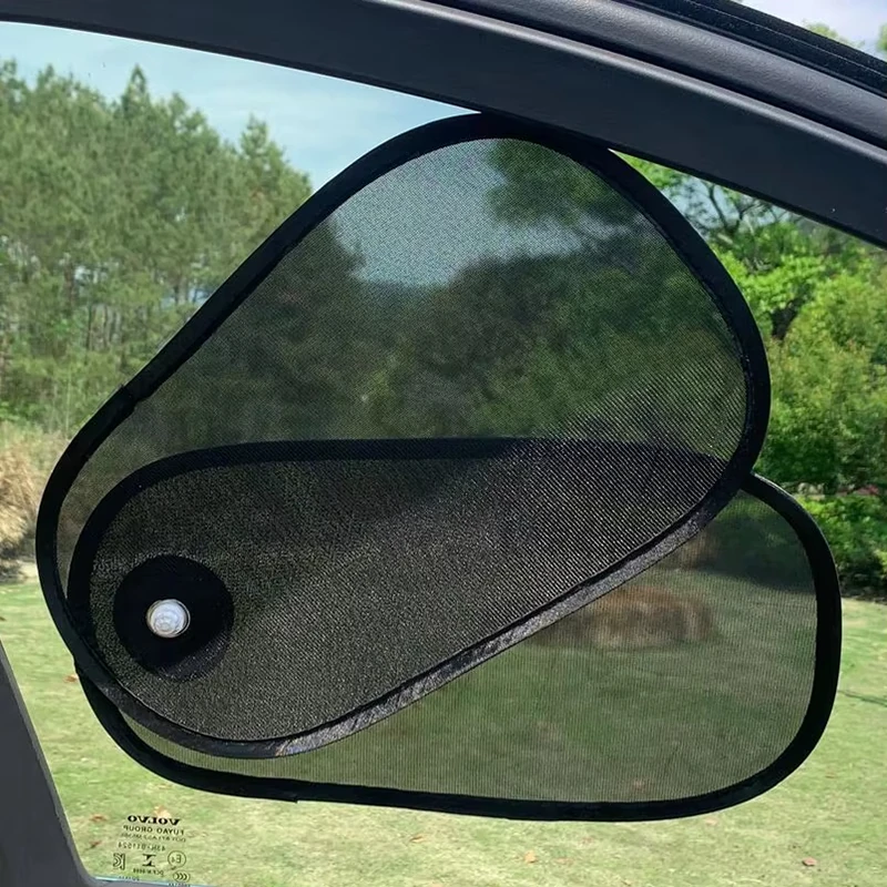 No Block View Car Side Window Sunshade Adjustable Foldable Heat Insulation Anti-glare Side Window Shade — view 8