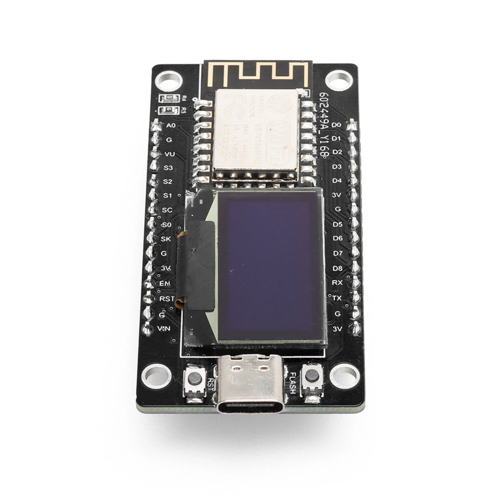 NodeMCU ESP8266 Development Board with 0.96inch OLED Display CH340 ESP-12F WiFi Module Micro USB for Micropython ESP8266 — view 3