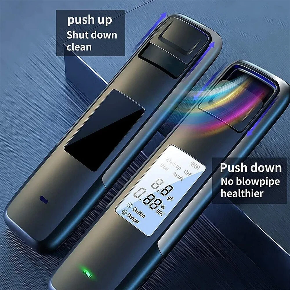Non-Contact Alcohol Tester with Digital Display USB Rechargeable Portable Alcohol Tester Analyzer High Precision Alcohol Tester — view 2