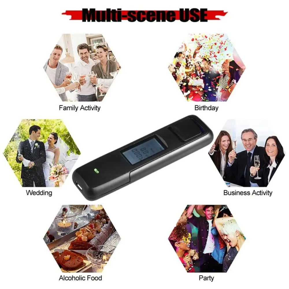 Non-Contact Alcohol Tester with Digital Display USB Rechargeable Portable Alcohol Tester Analyzer High Precision Alcohol Tester — view 6