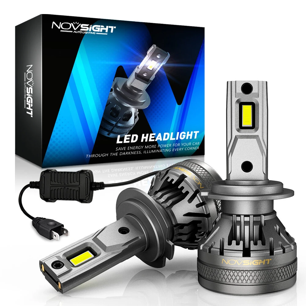 NovSight A500-N37 DC9-32V LED Headlight 22000LM LED Car Lights Bulbs 6500K High & Low Beam 120W/Pair Super Bright — NovSight