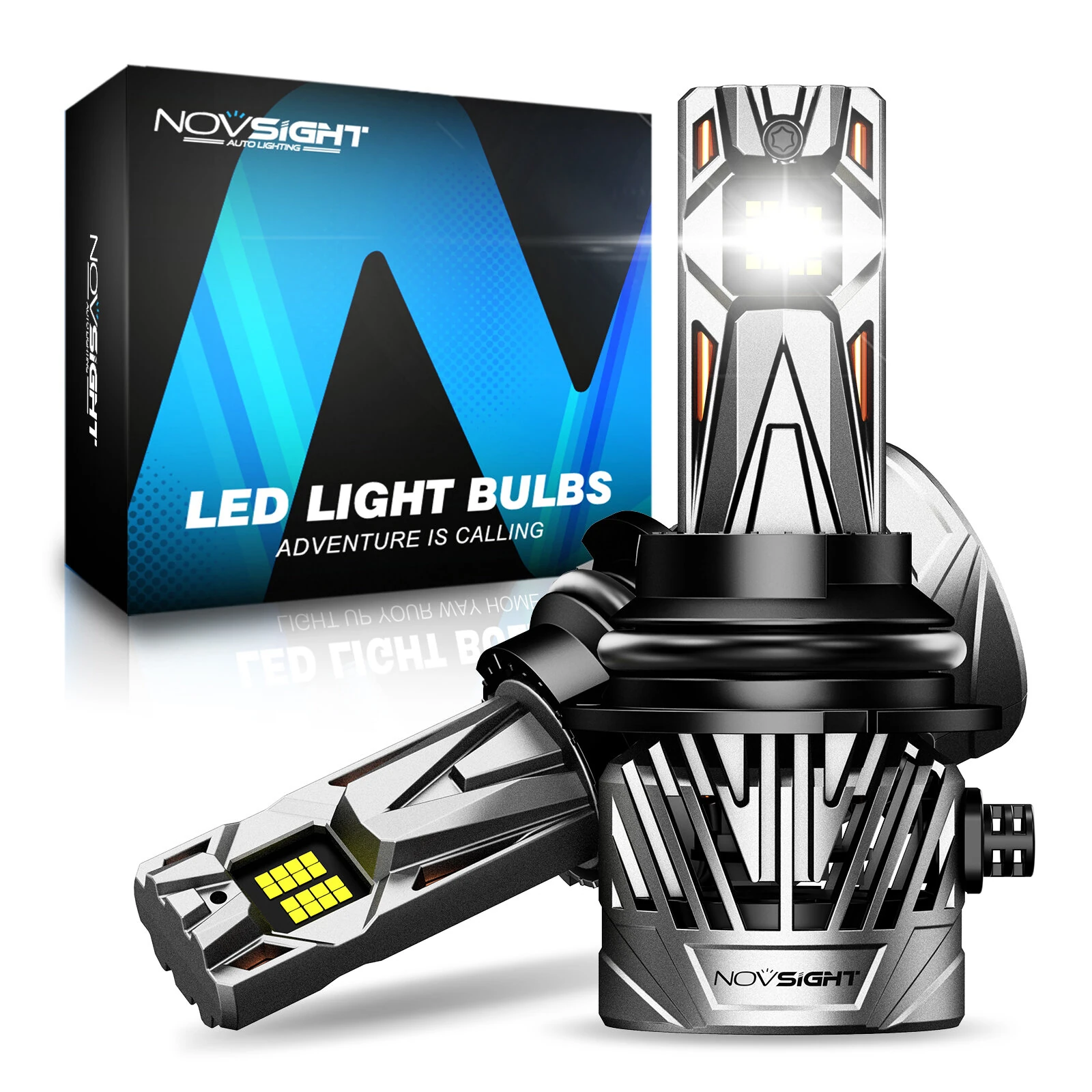 Novsight A500-N95 2PCS 130W 30000LM LED Headlight Bulbs 6500K Bright White Car Front LED Headlights IP68 Waterproof Level — NovSight