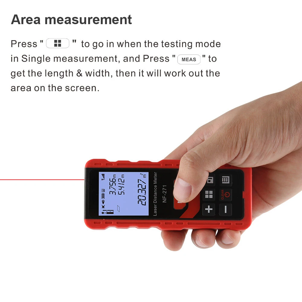NOYAFA NF-271 laser distance meter 40M 80M electronic roulette laser digital tape rangefinder profesional Ruler Test Tool — view 2