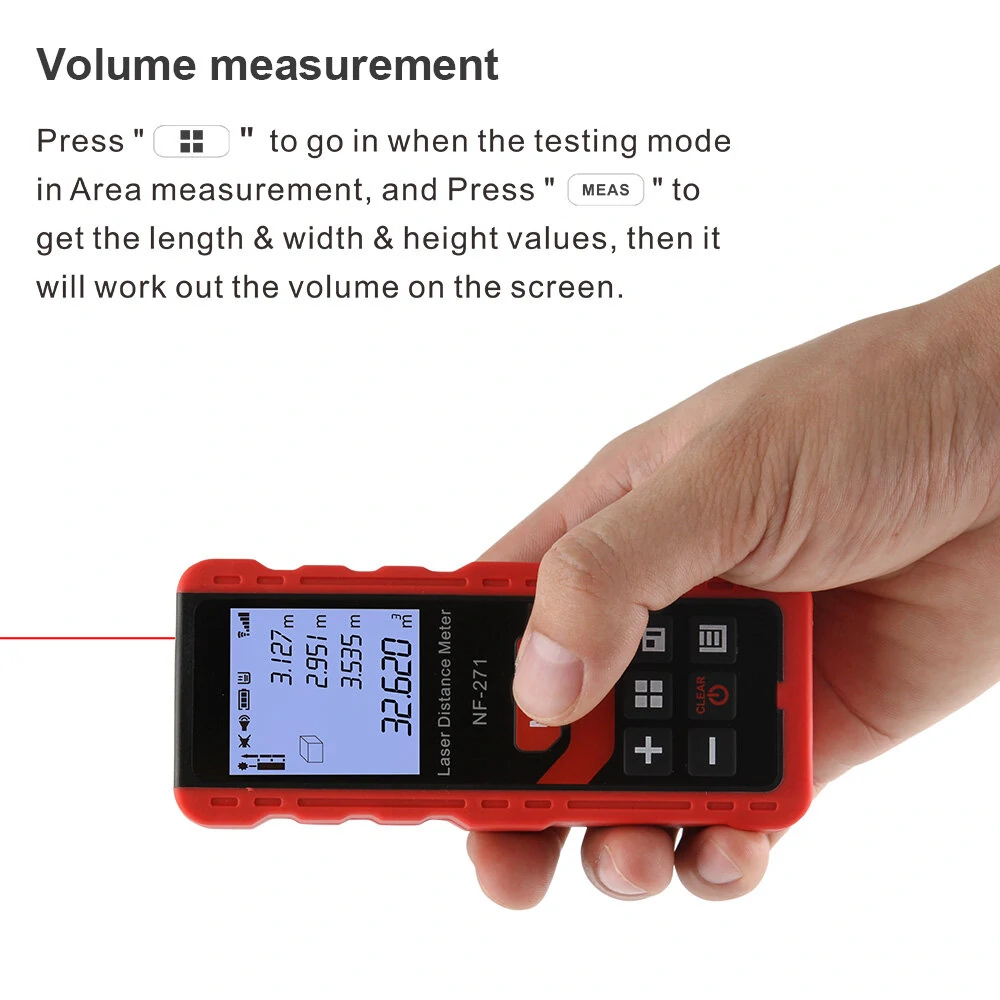 NOYAFA NF-271 laser distance meter 40M 80M electronic roulette laser digital tape rangefinder profesional Ruler Test Tool — view 4