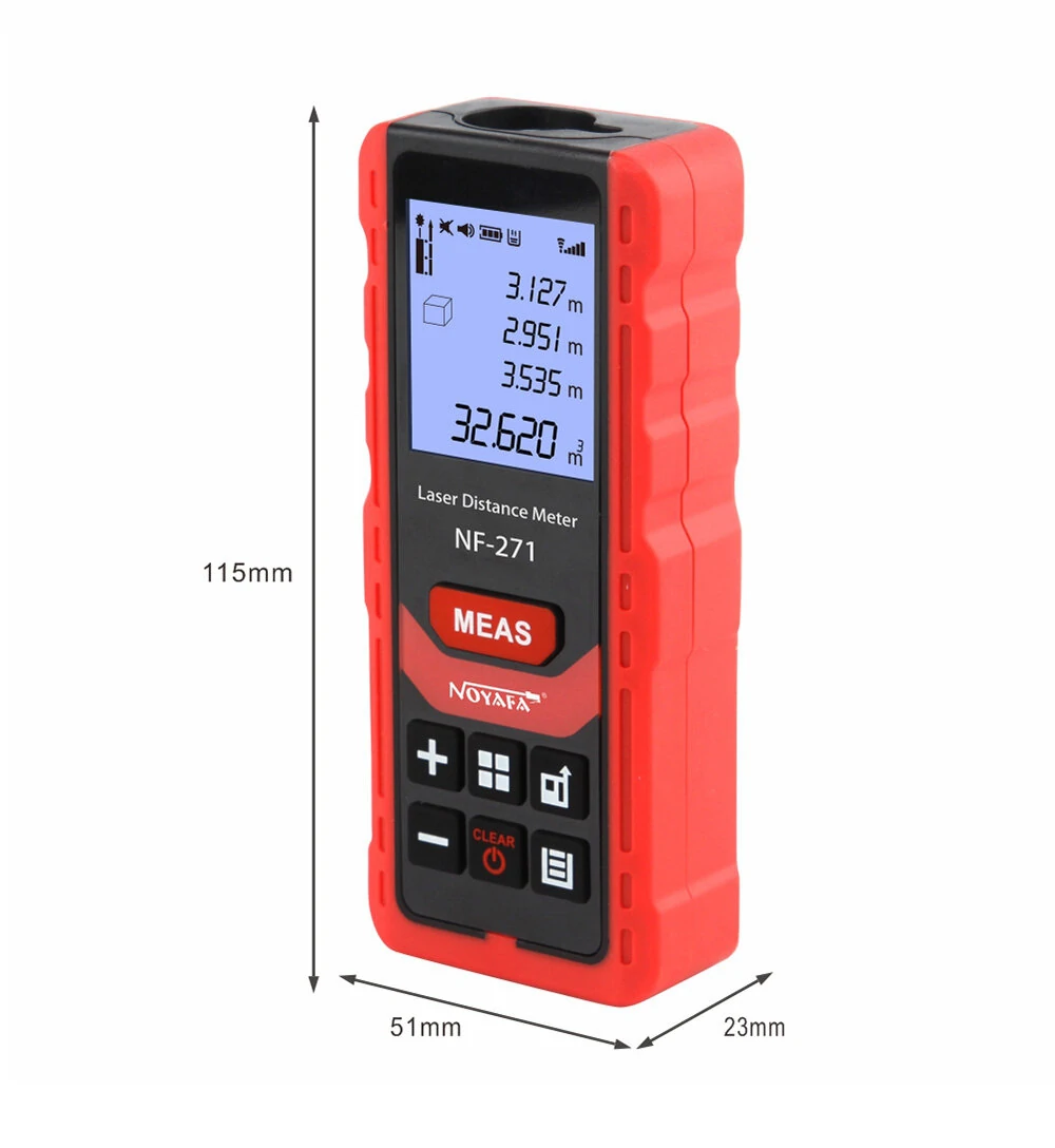 NOYAFA NF-271 laser distance meter 40M 80M electronic roulette laser digital tape rangefinder profesional Ruler Test Tool — view 6