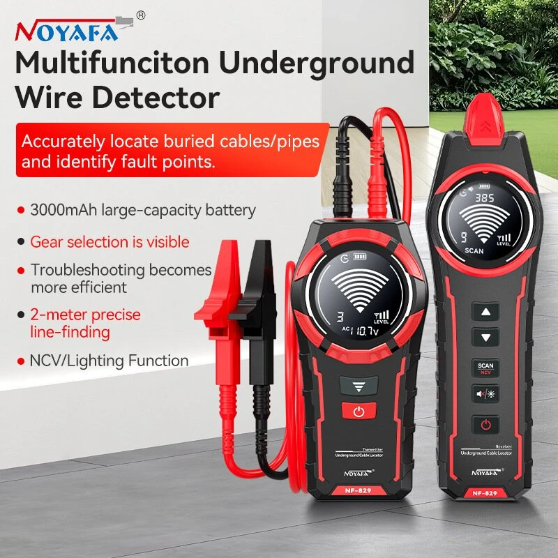 NOYAFA NF-829 Wire Tracker Cable Finder Underground Wire Locator 400V 2M Line-finding Cable Tracker Wall Line Finder Breakpoint & Short Circuit Tester — view 2