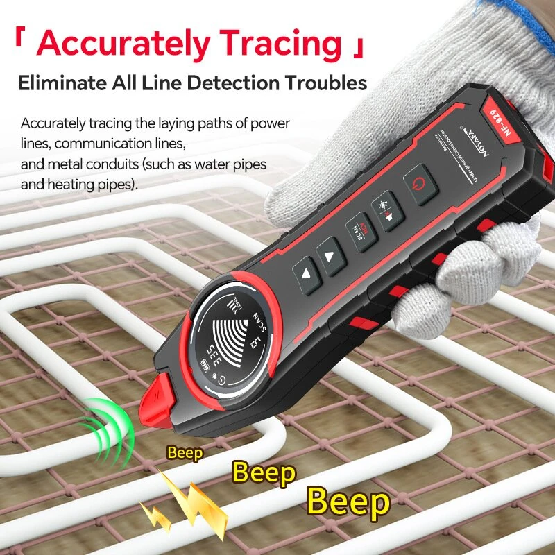 NOYAFA NF-829 Wire Tracker Cable Finder Underground Wire Locator 400V 2M Line-finding Cable Tracker Wall Line Finder Breakpoint & Short Circuit Tester — view 6
