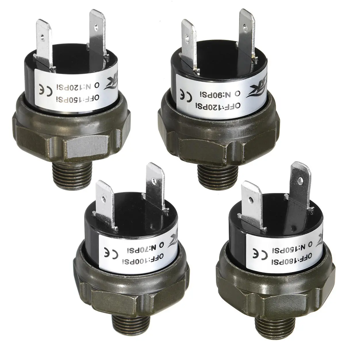 NPT1/8inch Air Valve Compressor Tank Pressure Control Switch 70 90 100 120 150 180psi 12V — view 2