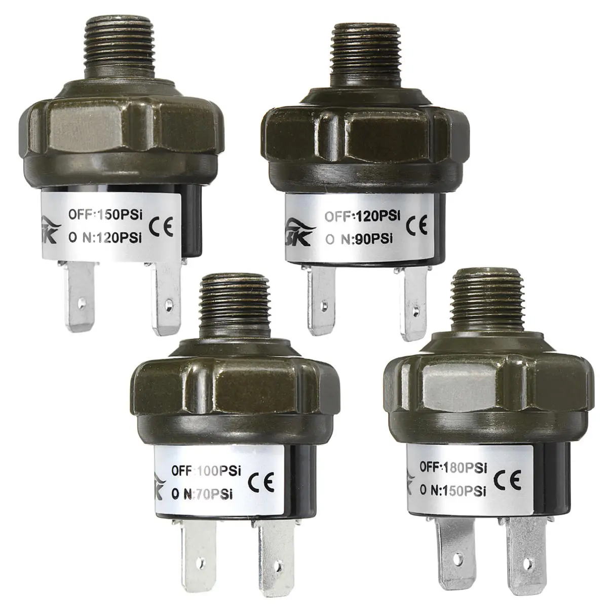 NPT1/8inch Air Valve Compressor Tank Pressure Control Switch 70 90 100 120 150 180psi 12V — view 3