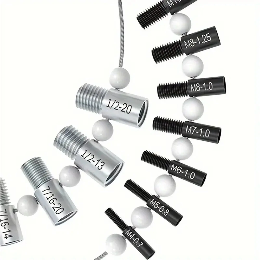 Nut & Bolt Thread Checker Inch & Metric 26 Male/Female Gauges Stainless Steel 14 Inch & 12 Metric Thread Checker — image 1