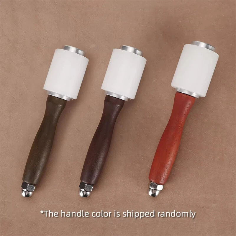 Nylon Leathercraft Carving Hammer with Wooden Handle Leather Craft Carving Hammer Cowhide Sew Harmer Stamping Tool — view 5