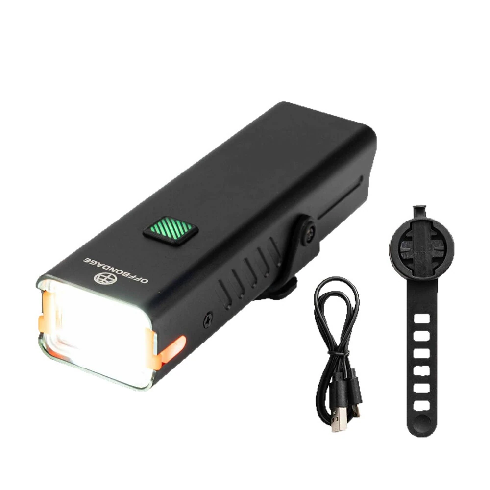 OFFBONDAGE 350LM Bicycle Headlight Digital Display Power Lightweight Waterproof Aluminum Alloy Strong Flashlight Type-C Charging Bike Front Light for MTB Outdoor Night Riding Safety