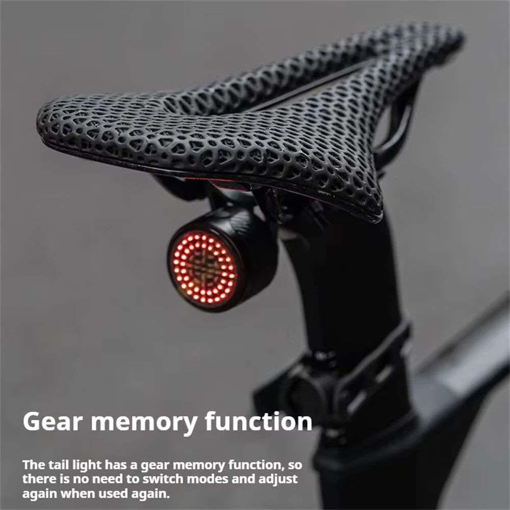 OFFBONDAGE ATS-Q6 Smart Auto Brake Sensing Bicycle Taillight 13 Light Modes Type-C Rechargeable Waterproof Bike Rear Light for MTB Road Night Riding Safety — view 8
