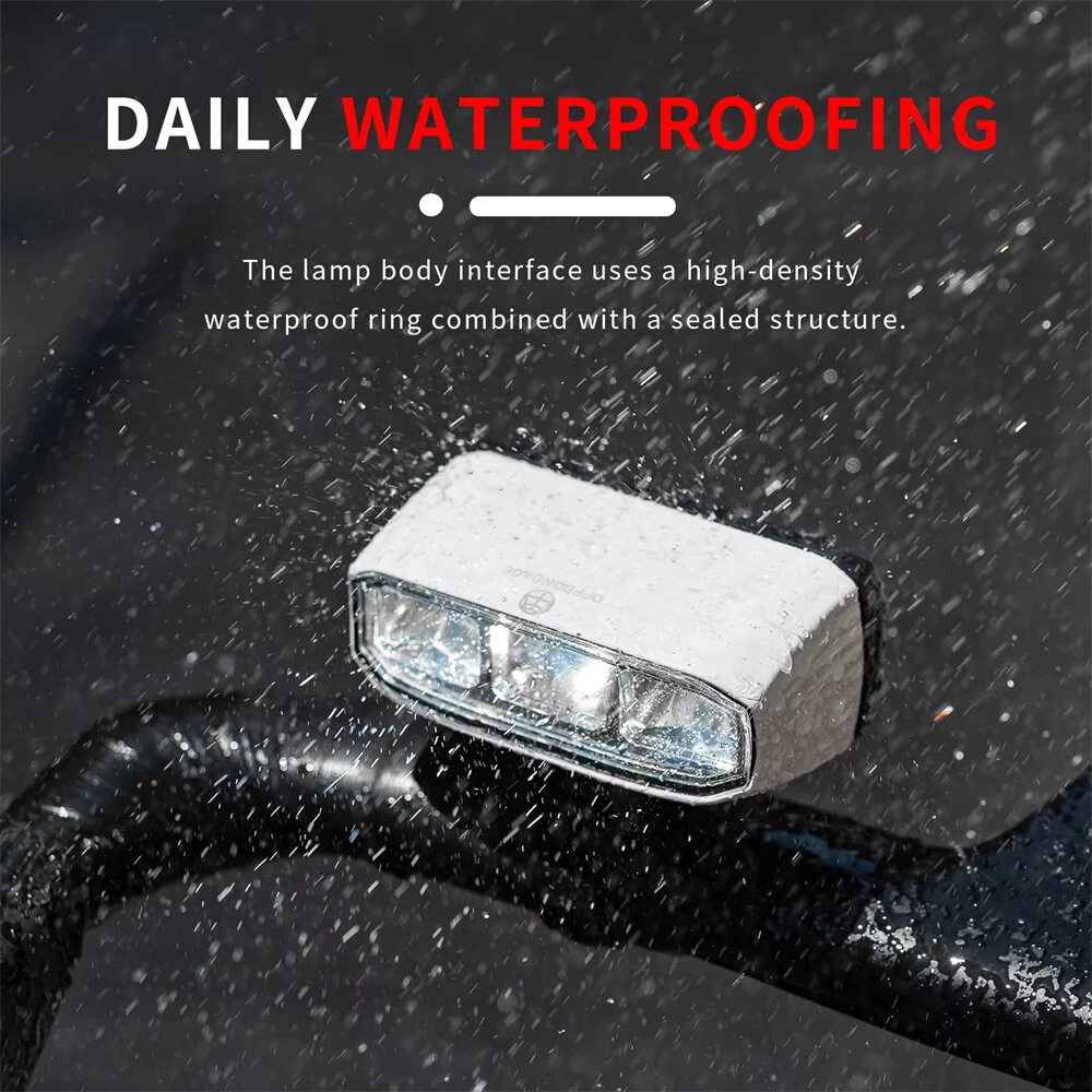OFFBONDAGE Wireless Remote Control Bicycle Headlight 200 Meter Long Throw Portable Aluminum Alloy Waterproof Type-C Charging Bike Front Light for Outdoor MTB Night Riding Safety — view 5
