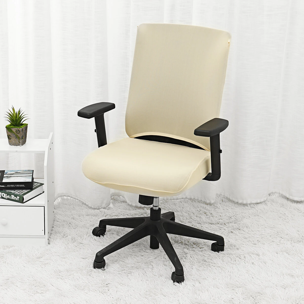 Office Chair Cover Elastic Computer Chair Cover Stretch Arm Chair Seat Cover — view 10