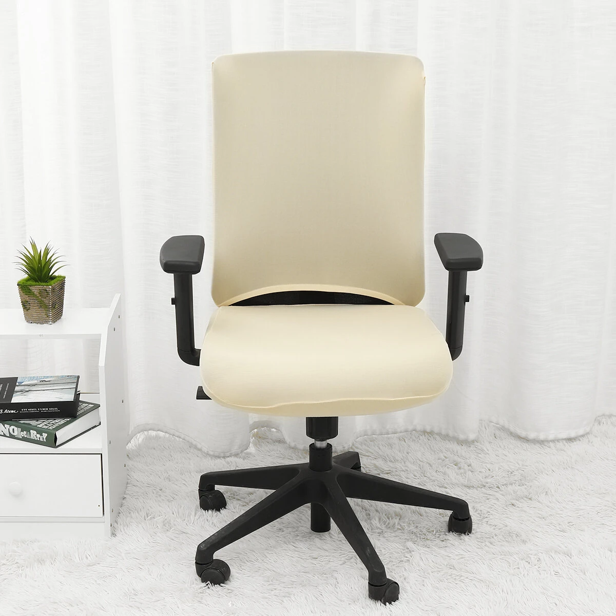 Office Chair Cover Elastic Computer Chair Cover Stretch Arm Chair Seat Cover — view 9