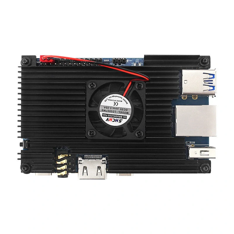 Orange Pi 5 Aluminum Alloy Case with Cooling Fan Active Passive Cooling Radiator with Heatsink Heat Dissipation Metal Enclouse for Orange Pi 5/5B/5 Plus — view 5