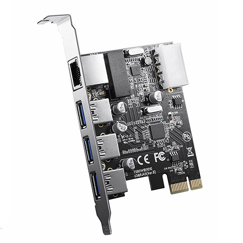 ORICO PCIe to USB3.0 and Gigabit Ethernet Expansion Card 5Gbps Data Transfer 2Gbps Network Wide Compatibility Driver Free Installation for Windows Linux — Orico