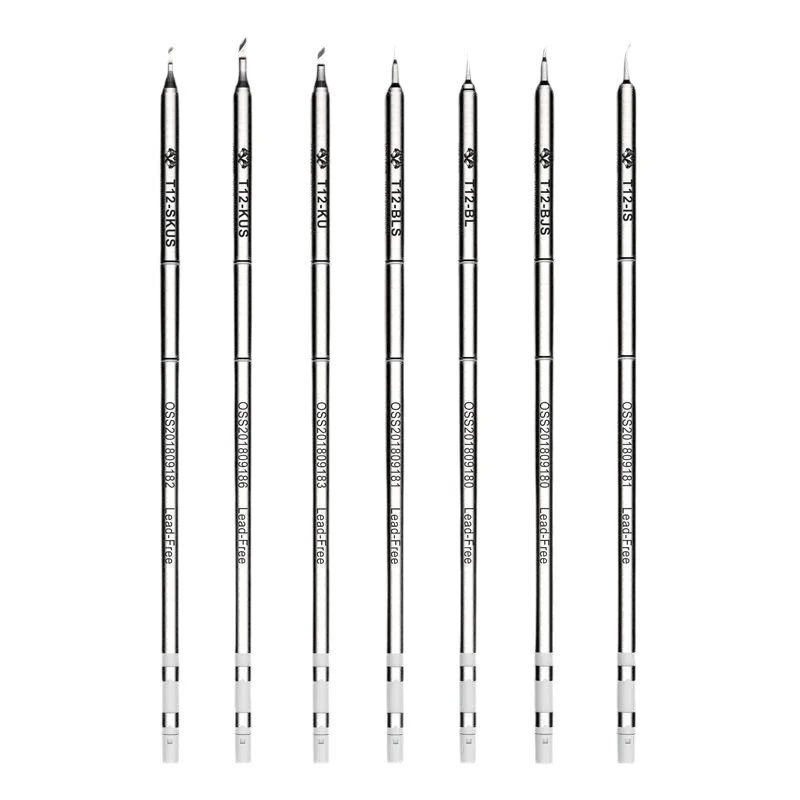 OSS TEAM T12 Soldering Iron Tips Multi-Type Nano Electroplated Stainless Steel Rapid Heat Ceramic Core Precision Electronics Repair