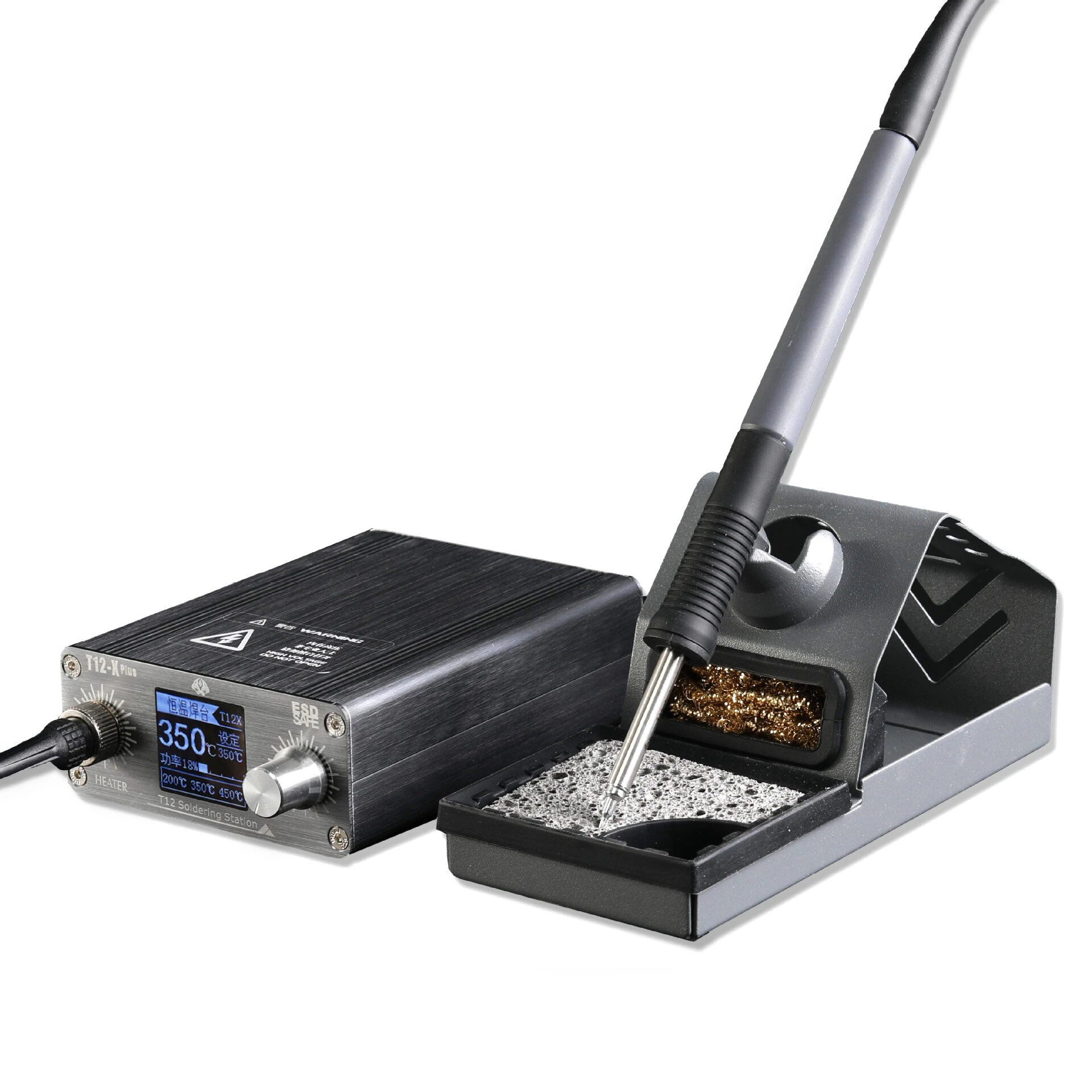 OSSTEAM T12-XPlus Phone Repair Soldering Station 75W Adjustable Temperature 80°C-480°C Intelligent PID Control LCD Display Repair Tool — OSSTEAM