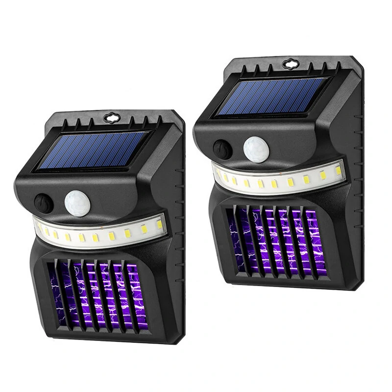 Outdoor 26 LED Solar Lights Mosquito Bug Zapper Garden Wall Light 365nm Kill mosquitoes IR Sensor Security Lighting Waterproof Wall Street Lamp for Garden — Pricio