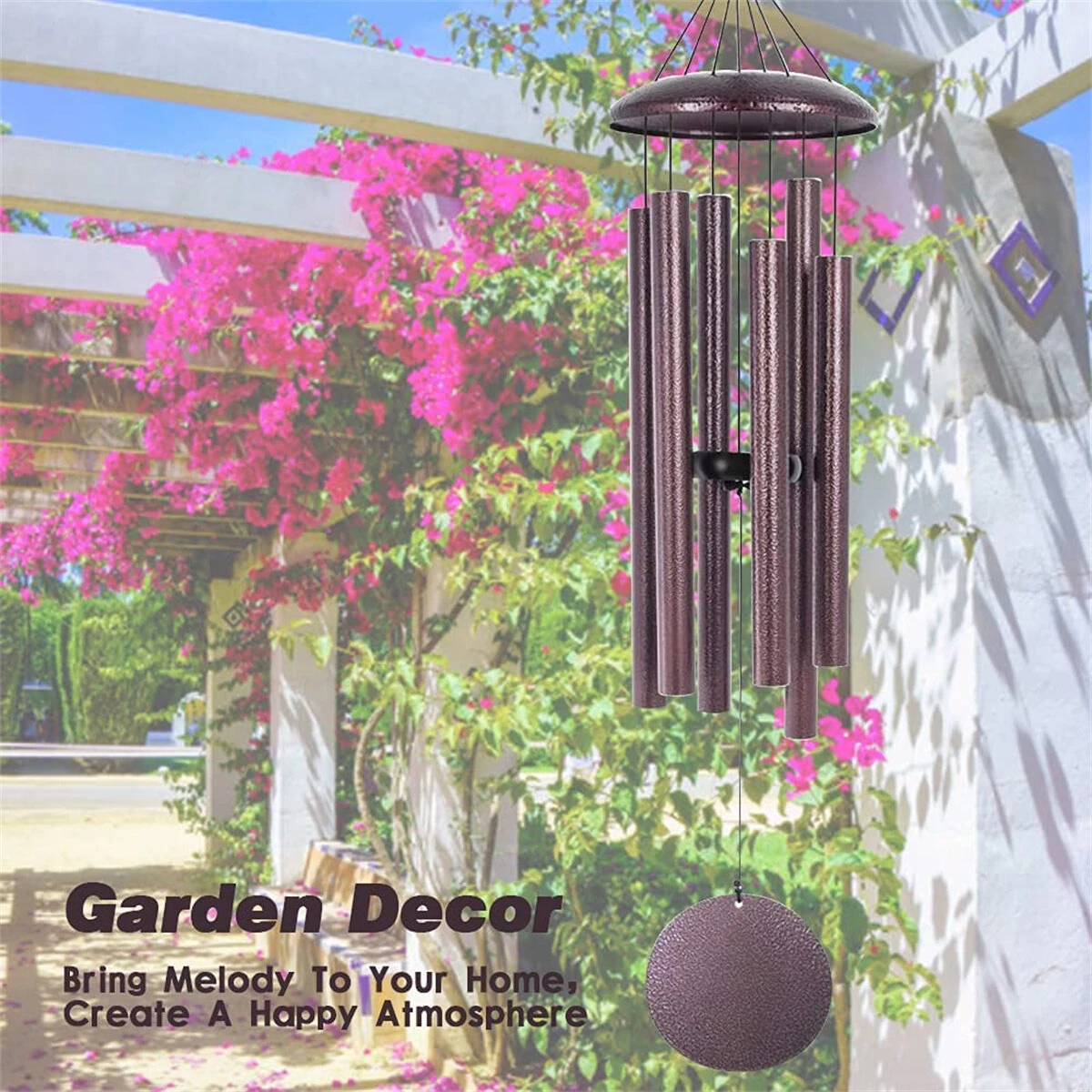 Outdoor Deep Tone Wind Chimes 45° Memorial Wind Chimes Metal Pipe Wind Chime — view 3