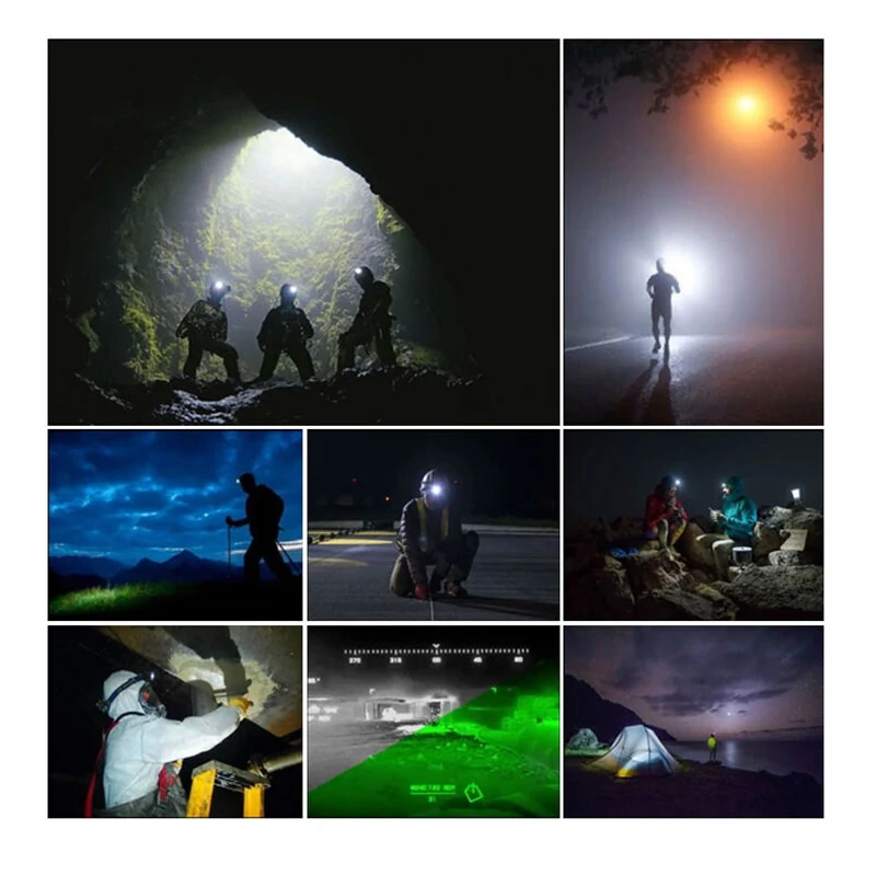Outdoor Lighting Gesture Sensing Headlamp Rechargeable High Brightness Long Battery Life Outdoor Sports Night Fishing Essential Tool Lamp — view 9