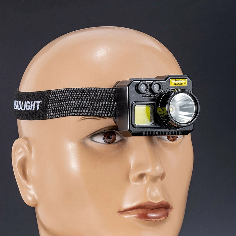 Outdoor Super Bright Multi-function Fishing Intelligent Sensing Headlamp  Rechargeable Long Battery Life Work Light  Inspection Light — view 4