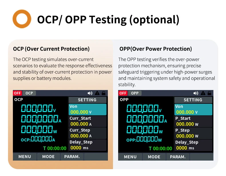 OWON OEL1500 OEL3000 Series Programmable DC Electronic Load 5kHz Dynamic Testing Ripple Test Battery Capacity Testing RS232 USB SCPI Protocol  0-30A 0-150V 150W 300W (Optional) — view 10