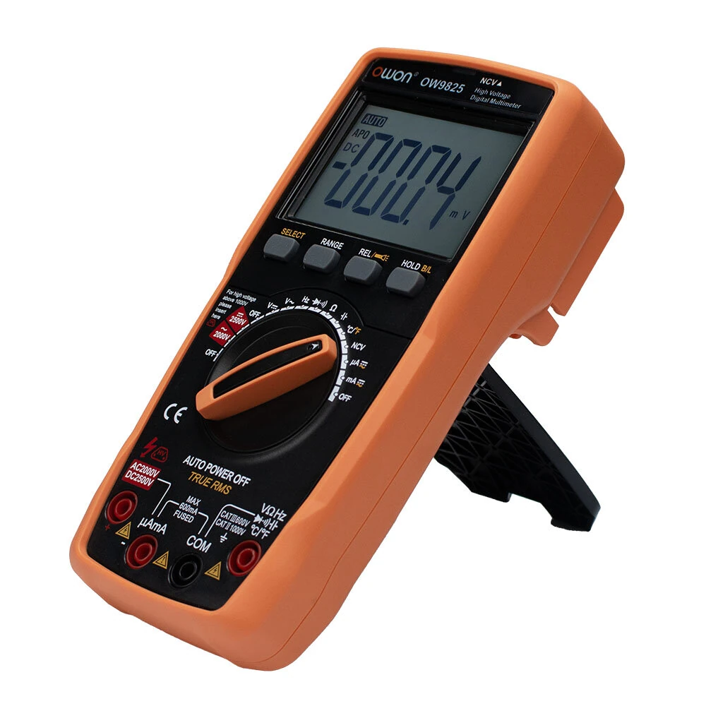 OWON OW9825 Photovoltaic Digital Multimeter 2500V DC High Voltage Tester True RMS Auto-Ranging 5999 Counts for PV Energy Storage — view 3