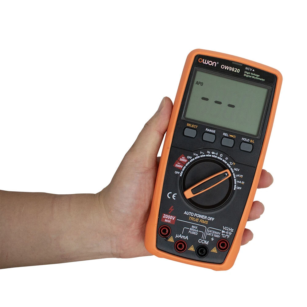OWON OW9825 Photovoltaic Digital Multimeter 2500V DC High Voltage Tester True RMS Auto-Ranging 5999 Counts for PV Energy Storage — view 6