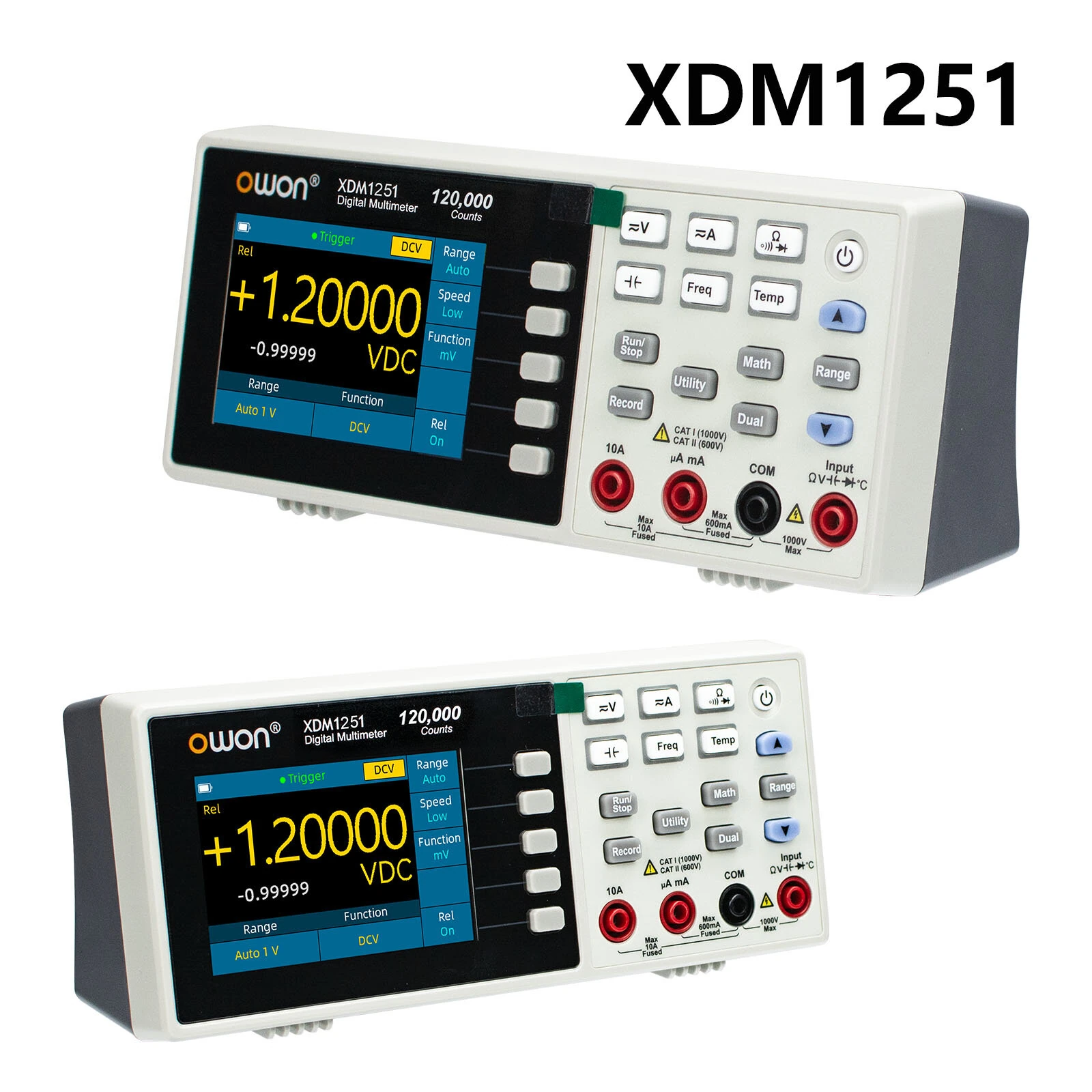 OWON XDM1051 XDM1251 Portable Benchtop Digital Multimeter 5 1/2-Digit 120000 Counts High Precision DMM True RMS Data Logger — view 2
