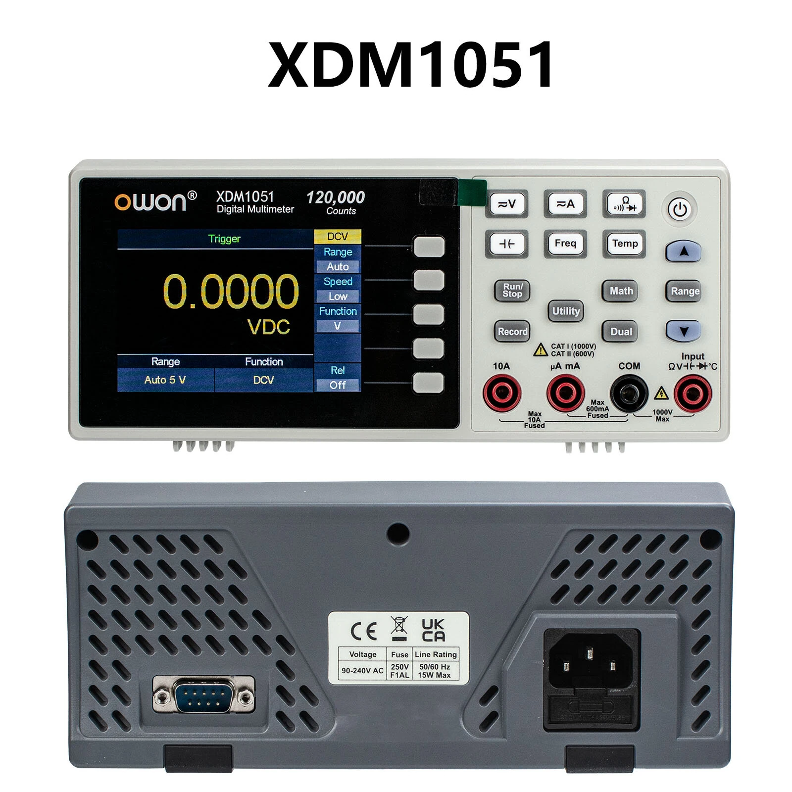 OWON XDM1051 XDM1251 Portable Benchtop Digital Multimeter 5 1/2-Digit 120000 Counts High Precision DMM True RMS Data Logger — view 5