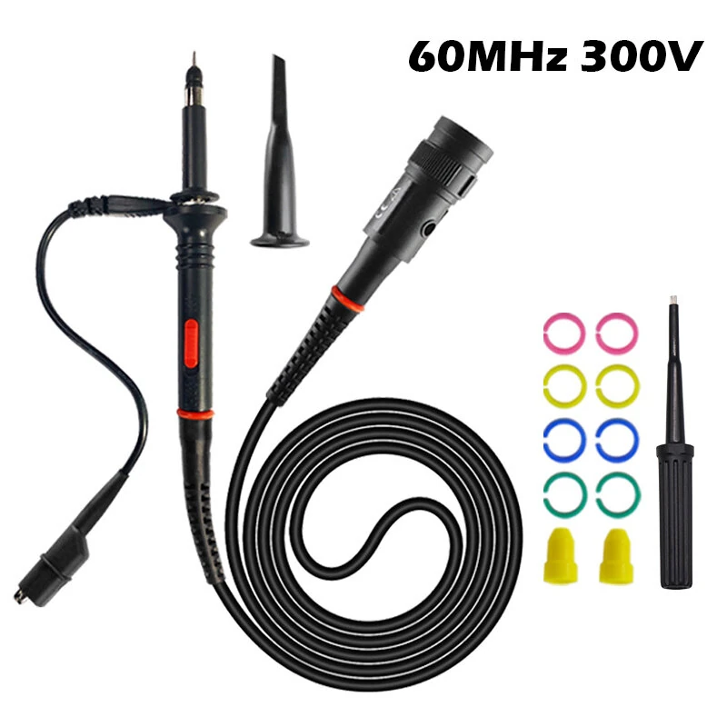 P2060 Oscilloscope Probe Kit  for ZT703S 702S 60MHz 1X 10X Mayitr High Precision Oscilloscope Multimeter Tester Probe Test Leads Accessories — view 6