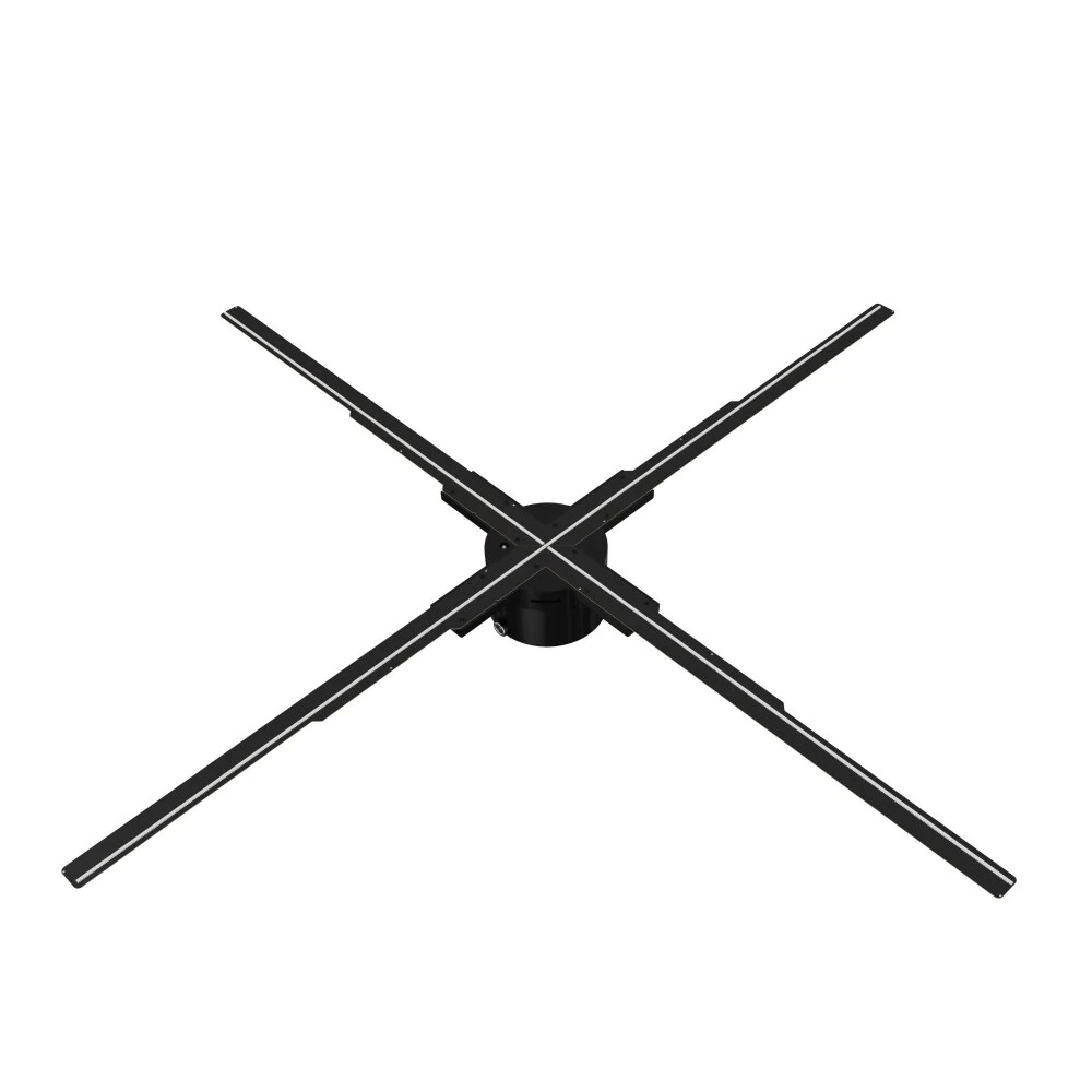 P45 Smart 3D Hologram Fan Display 45cm LED Projector 4K Naked-Eye Floating Advertising Screen Rotating HD Visual Display for Store Shop Exhibition Marketing