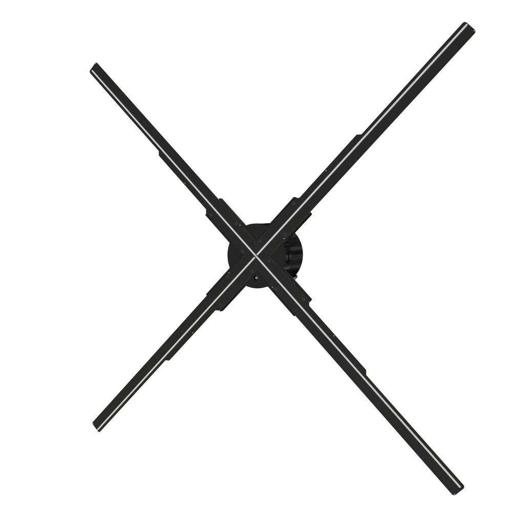 P60 60cm 3D HD Fan Hologram Projector 702 Lamp Beads Ultra 4K HD Display Wide View Angle Color Temp Adjust Bluetooth Advertising Display Supports Google App with Remote Control for Picture Video Real-Time Projection