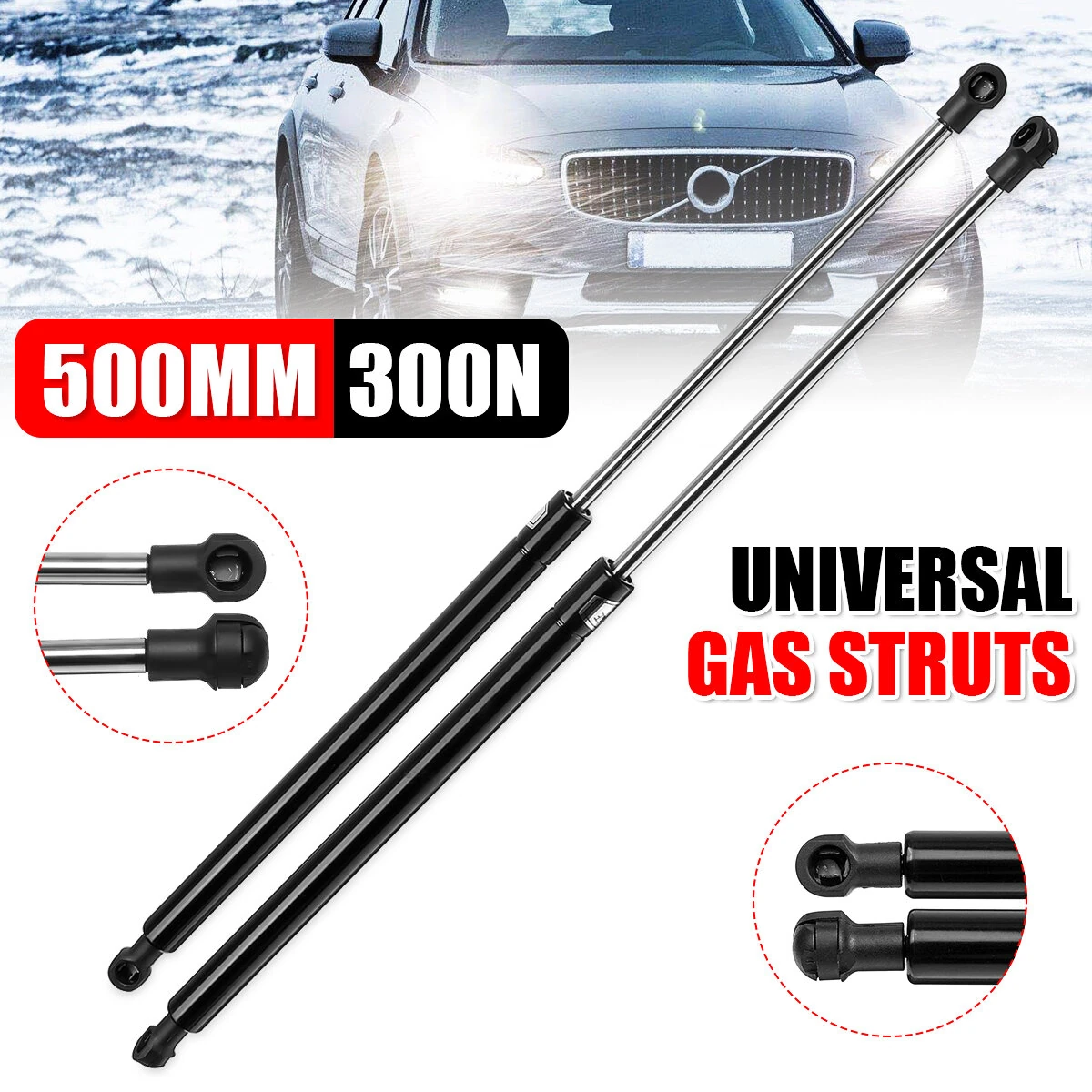 Pair 500mm 300N Universal Car Gas Struts Spring Kit For Car Boat — view 2
